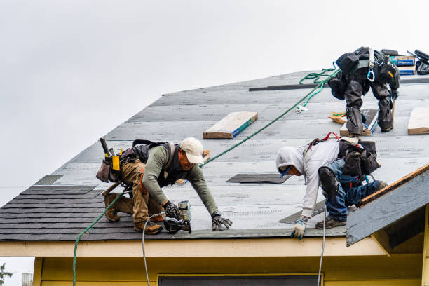 Professional Gutter Installation technician working in Truro, IA